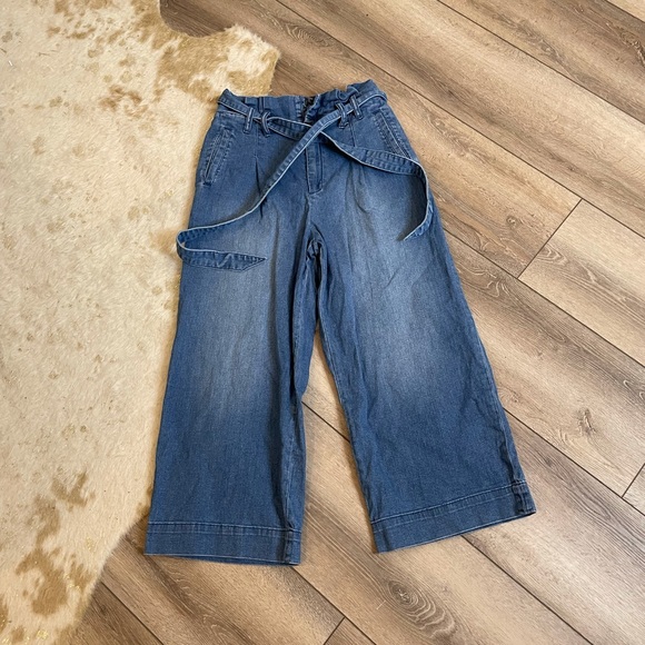 Pilcro and the Letterpress Denim - Anthropologie pilcro and the letterpress Paperbag wide leg crop pants